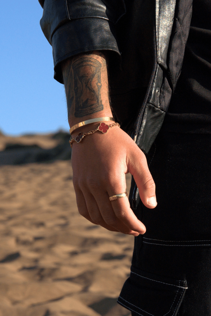 Pulsera Red Clover Oro