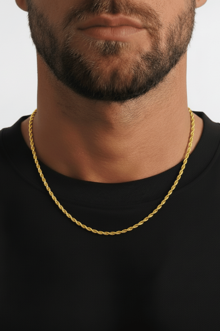 Cadena Rope Oro 3mm