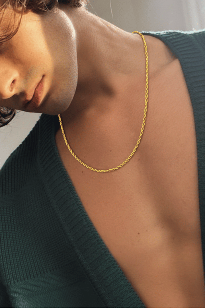 Cadena Rope Oro 3mm