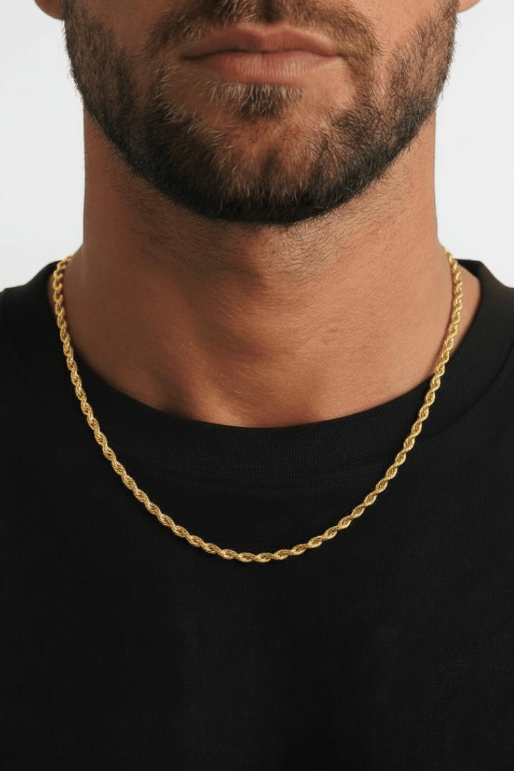 Cadena Rope Oro 4mm