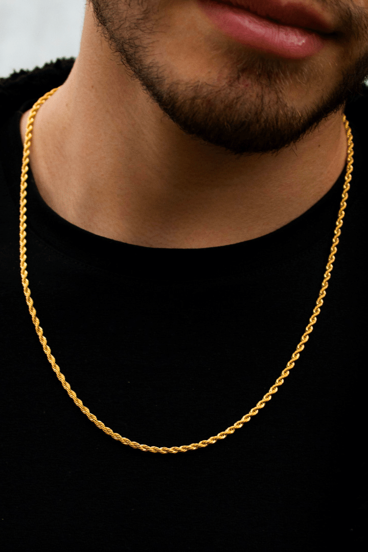 Cadena Rope Oro 3mm