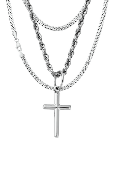 Crucifix Miami Cuban 5mm Set