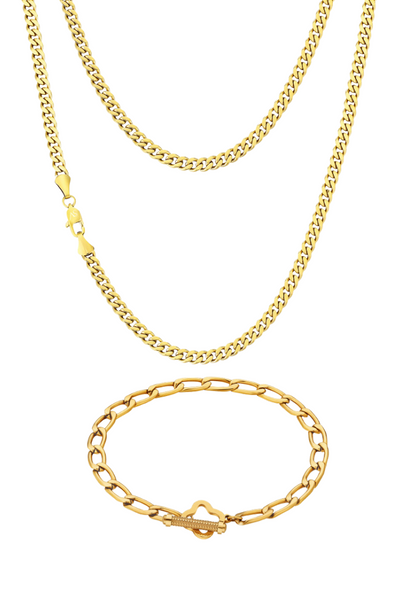 Miami cuban OT Link Set (Oro)