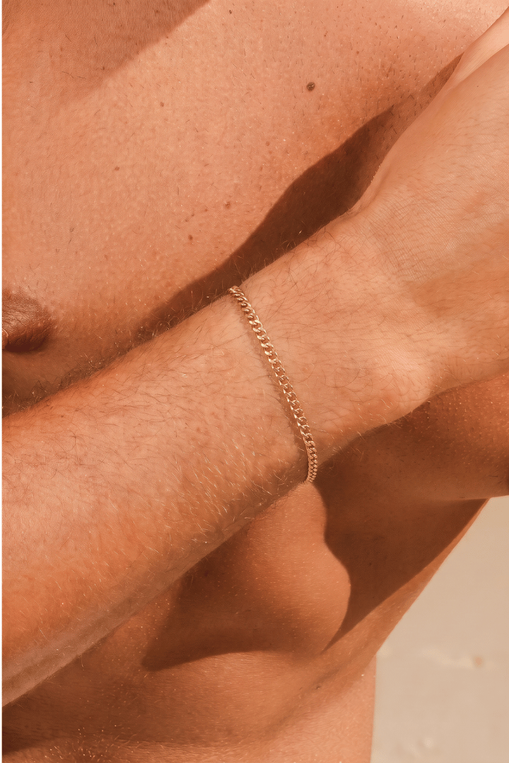 Pulsera Minimal Cuban Oro 2mm