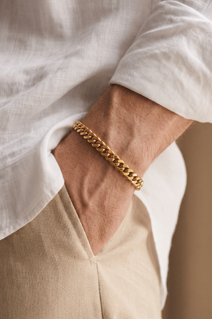 Pulsera Cuban Oro 8mm