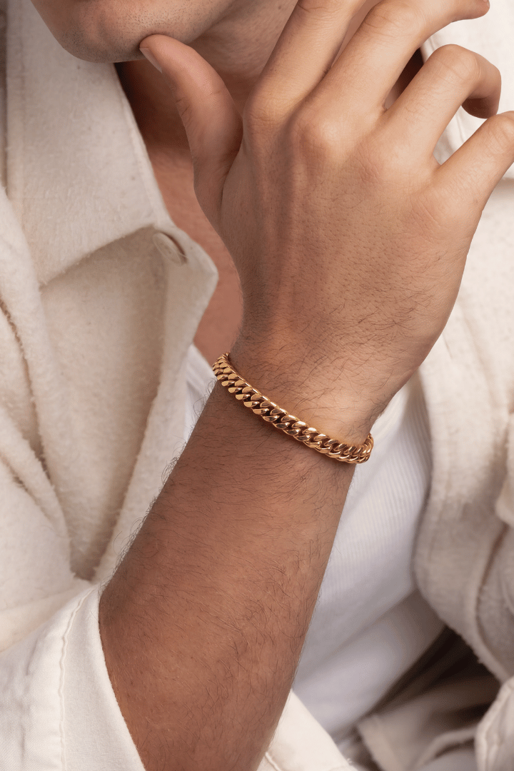 Pulsera Cuban Oro 8mm