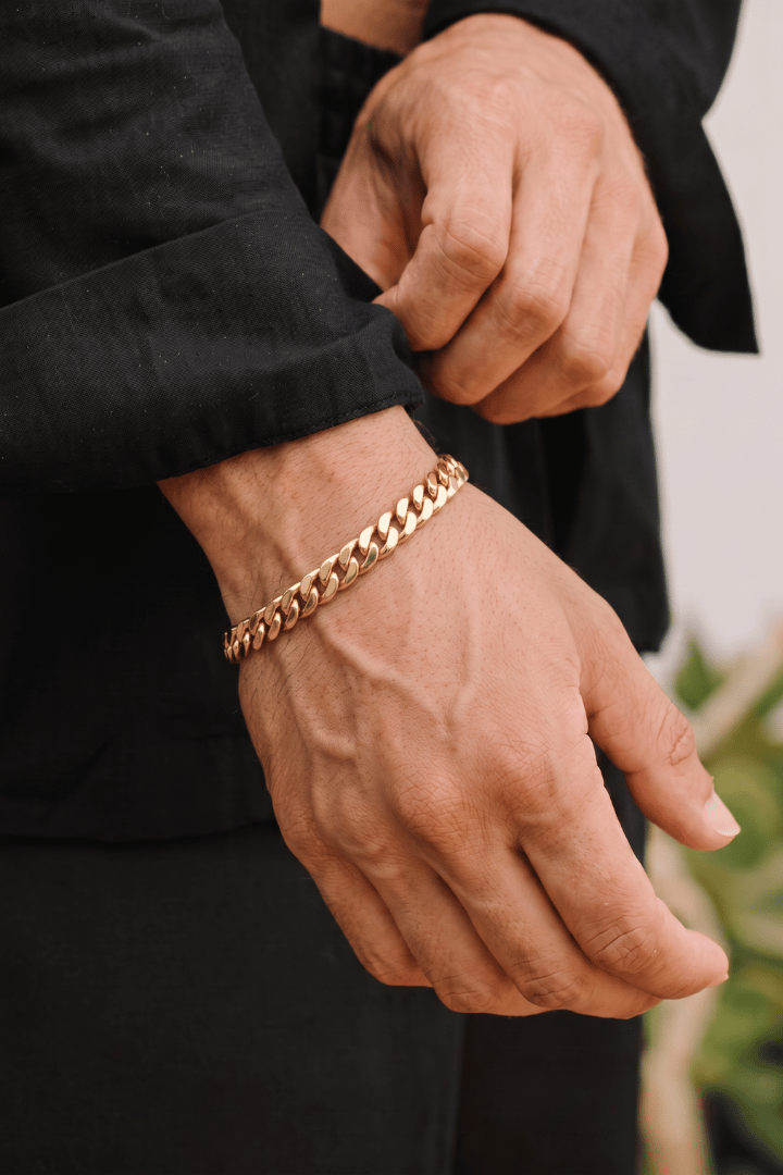 Pulsera Cuban Oro 8mm