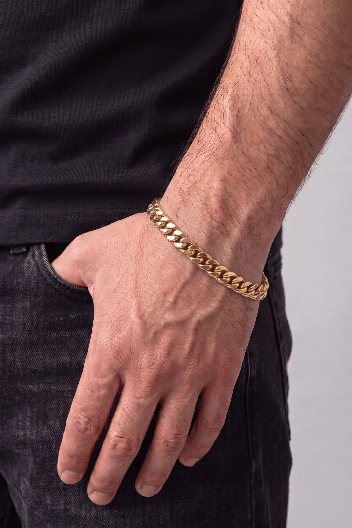 Pulsera Cuban Oro 8mm
