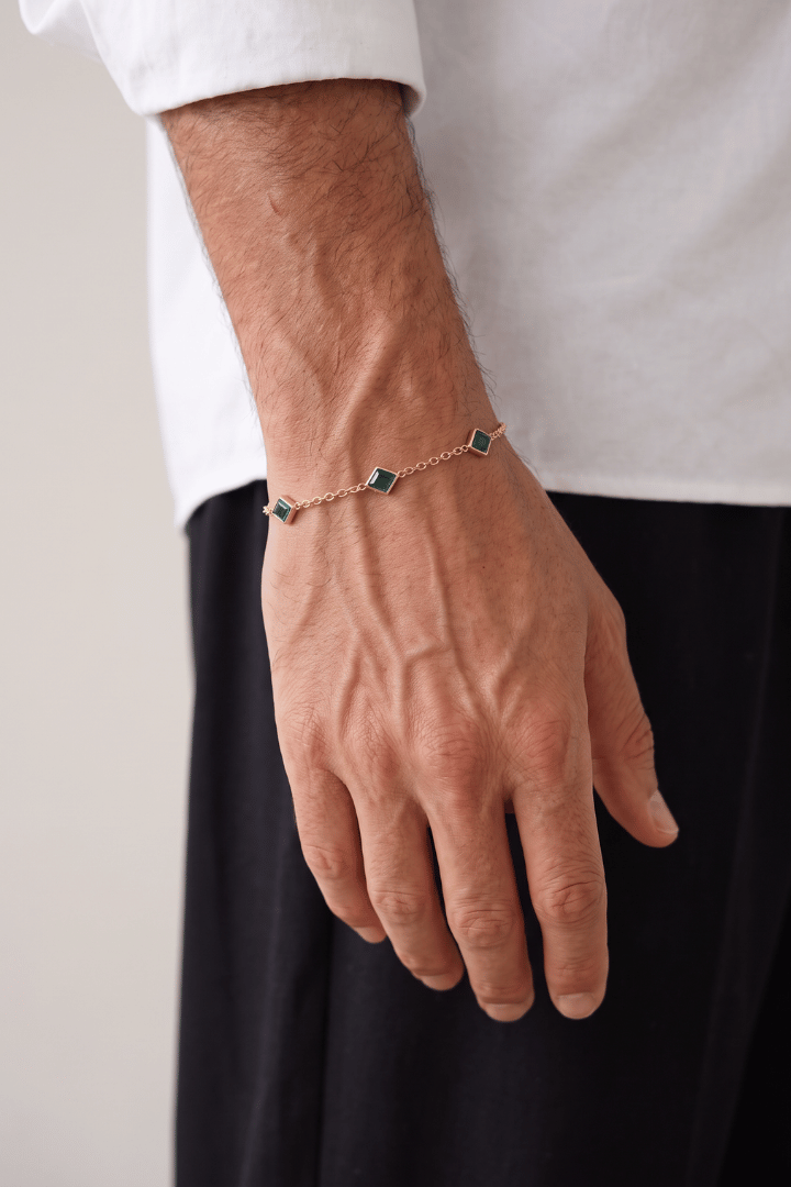 Pulsera Green Gem Oro