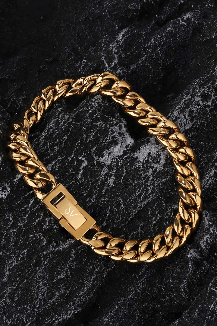 Pulsera Cuban Oro 8mm